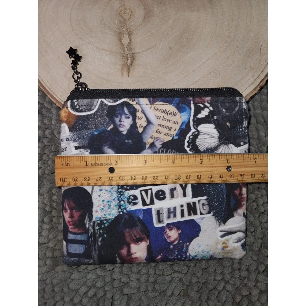 Everything Wednesday~Addams Family‎ Character Collage Cosmetic Zipper Bag Pouch
